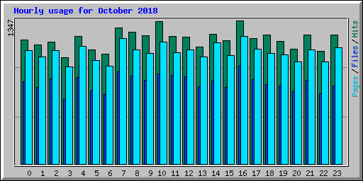 Hourly usage for October 2018