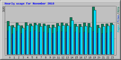 Hourly usage for November 2018