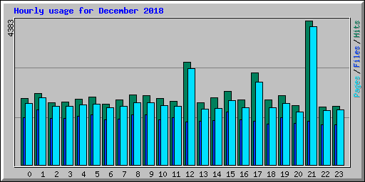 Hourly usage for December 2018