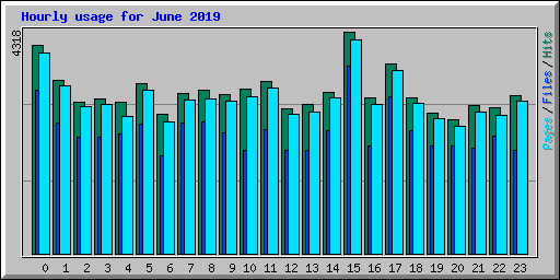 Hourly usage for June 2019