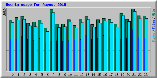 Hourly usage for August 2019