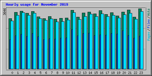 Hourly usage for November 2019