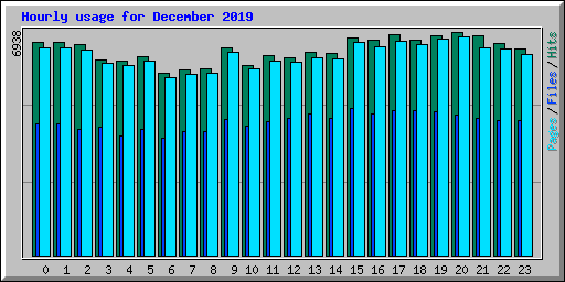 Hourly usage for December 2019
