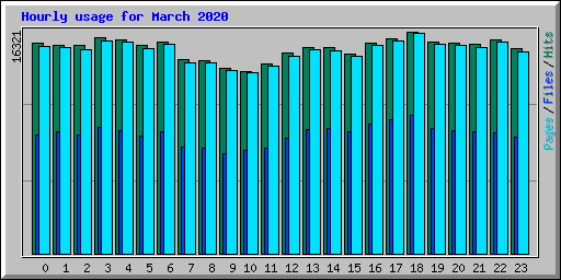 Hourly usage for March 2020