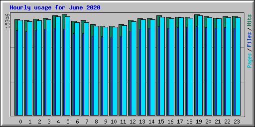 Hourly usage for June 2020