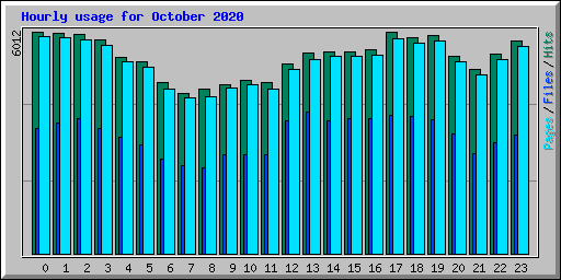 Hourly usage for October 2020