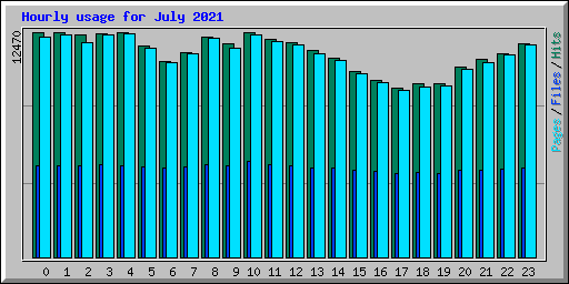 Hourly usage for July 2021